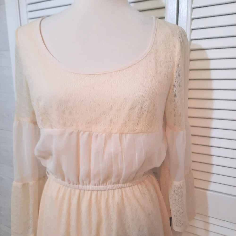 Blu pepper ecru lace polyester dress small NWOT - Picture 6 of 8